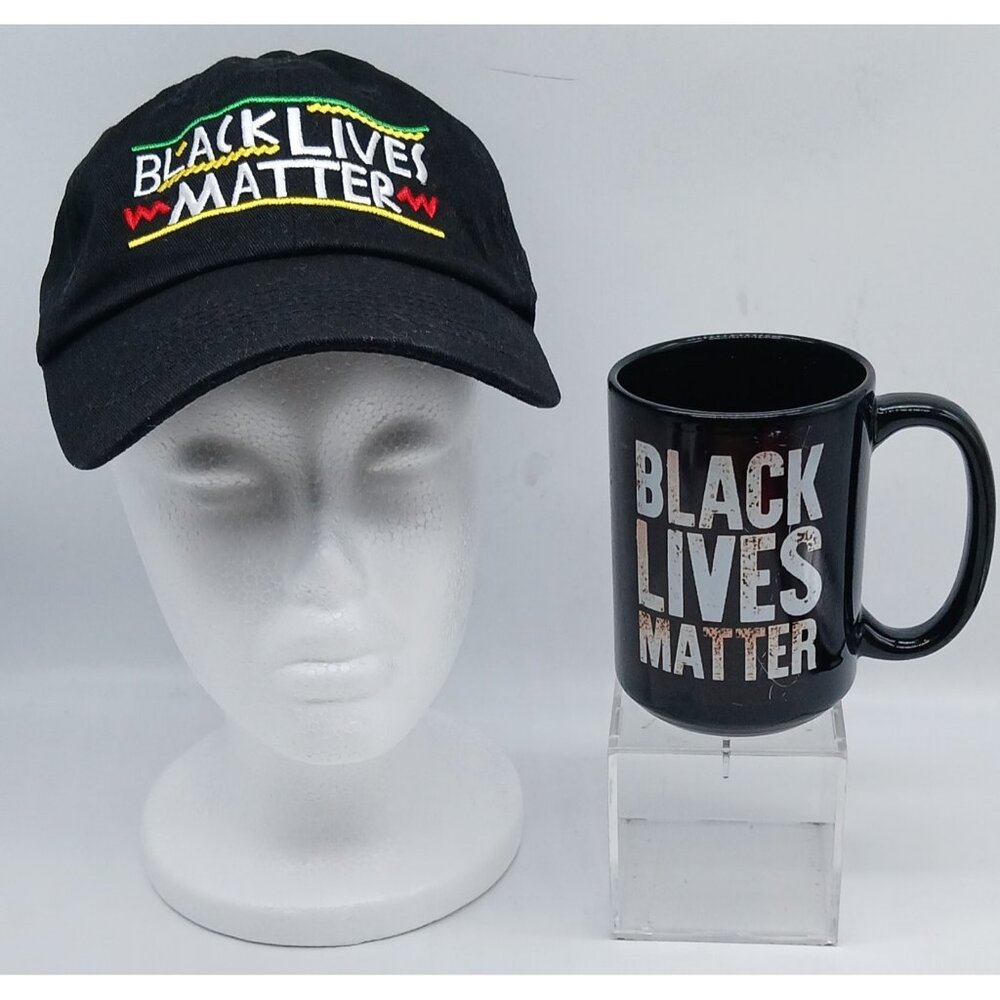 Black Lives Matter 12oz Coffee Mug With BLM Black Hat Adjustable Cap